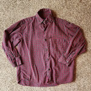 Gap | Plaid Button-Up Shirt - Red & Green
